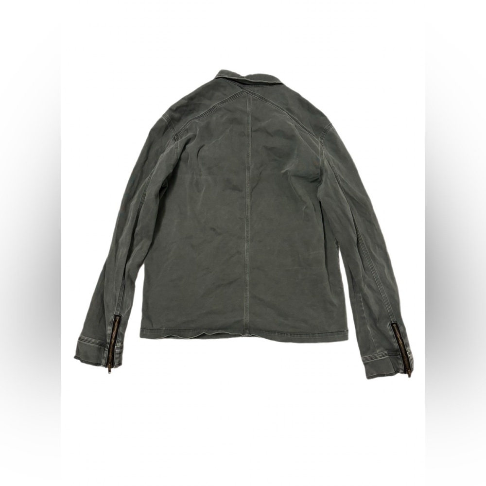 Michael Stars Surplus Military Utility Jacket Green Zip Pockets Men’s Large - Picture 3 of 7